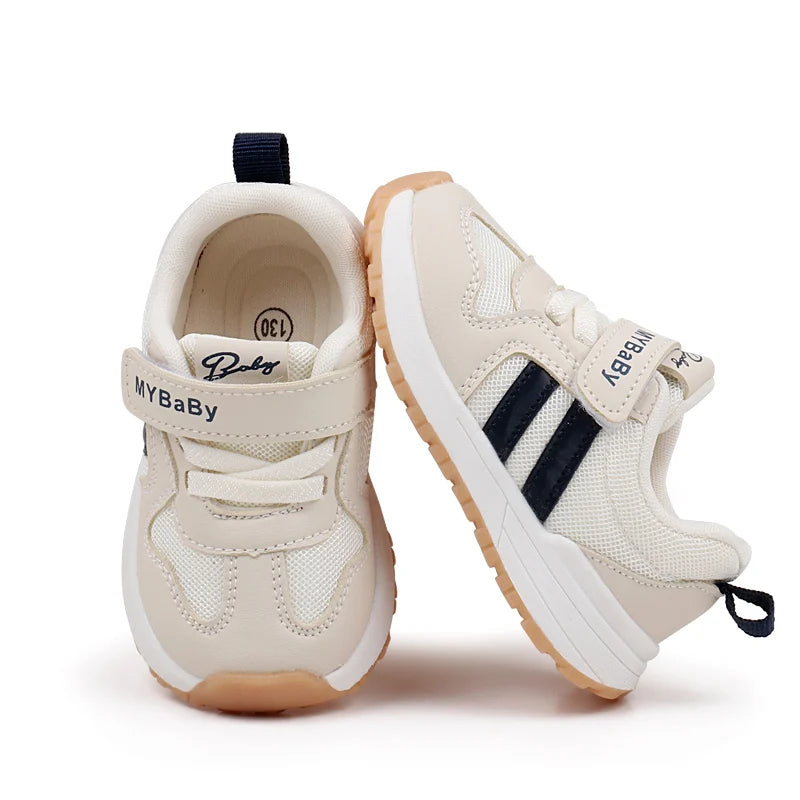 Spring and Autumn Children Sneakers Three Colors Rubber Soled Non-slip Fashion Design Baby Girls and Boys Prewalker Shoes BM07