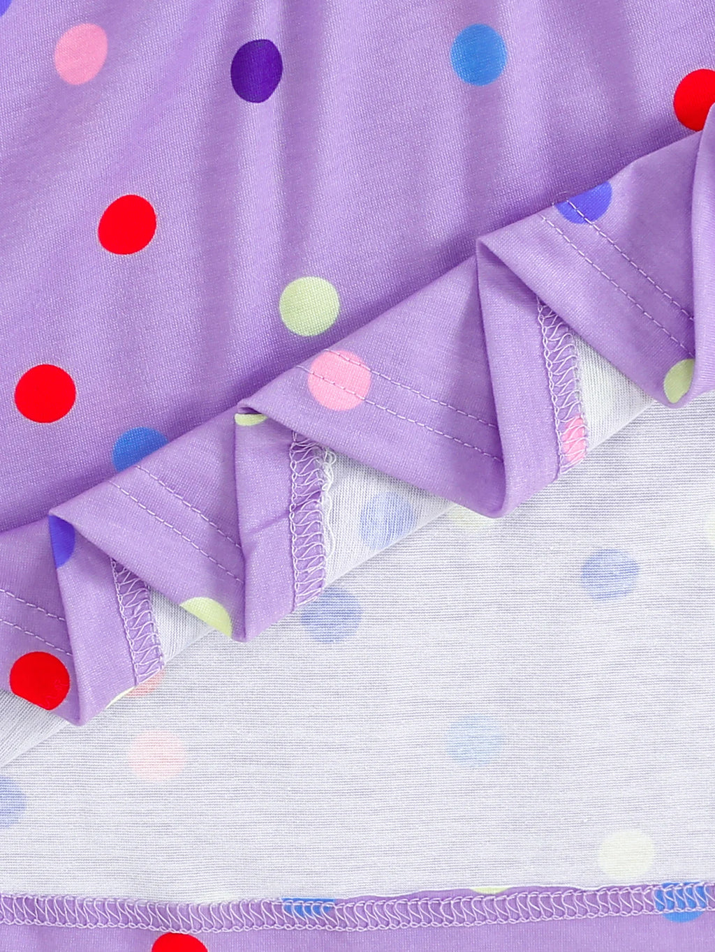 4-7 Year Children Girls Spring  Autumn Dress Rainbow Polka Dot Long sleeves Dress Girl  Fashionable Clothing