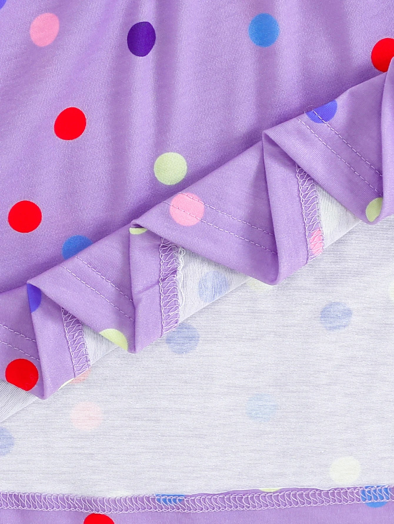 4-7 Year Children Girls Spring  Autumn Dress Rainbow Polka Dot Long sleeves Dress Girl  Fashionable Clothing