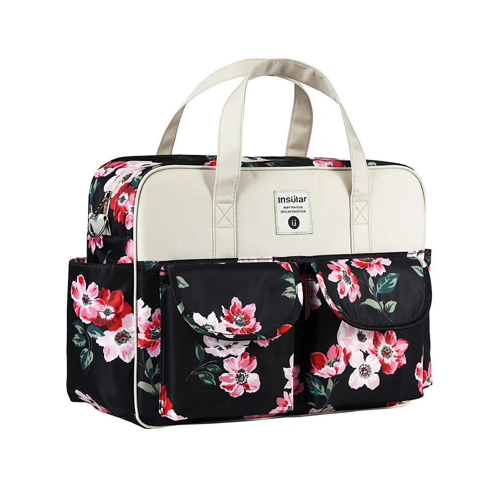 Insular Diaper Bag lc01 Large Capacity Travel Shoulder Bag Waterproof Nappy Bag Portable Stroller Bag for Baby Care