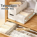 Foldable Clothes Storage Basket Expandable Storage Box Kitchen Cabinet Drawer Organizer Pull-out Snacks Beverage Storage Box