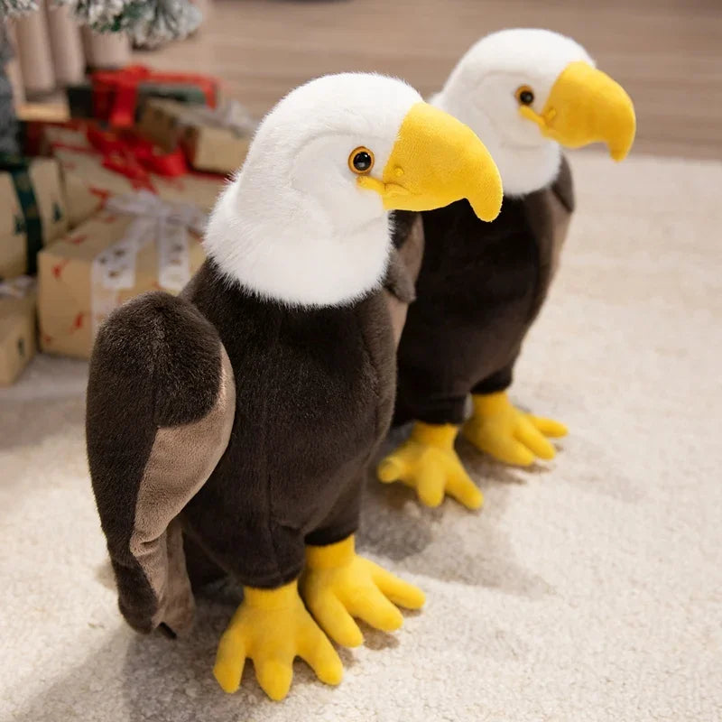 Lifelike American Eagle Owl Plush Toys Soft Stuffed Animals RealLife Bird Dolls Home Decor for Kids Children Boys Birthday Gifts