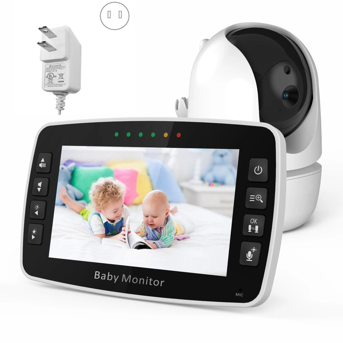 NEWS 4.3 Inch IPS Screen Wireless PTZ Intercom Baby Monitor With Temperature Display Nanny Cam Model 2023