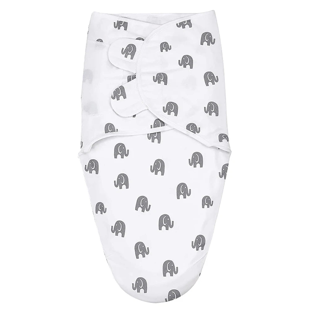 0-3M Newborn Baby Swaddle Wrap 100% Cotton Baby Sleeping Bag Stars Elephant Diaper Cocoon Swaddle Blanket Receiving Blankets