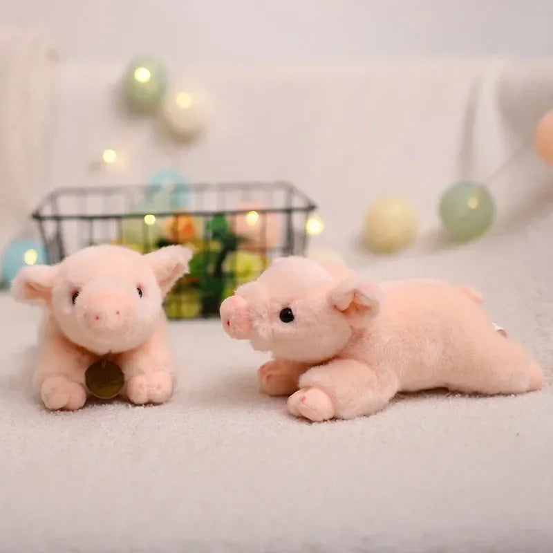Lifelike Pig Plush Toy Soft Stuffed Animal Simulation Piggy Doll Cute Birthday Gift for Girls And Boys