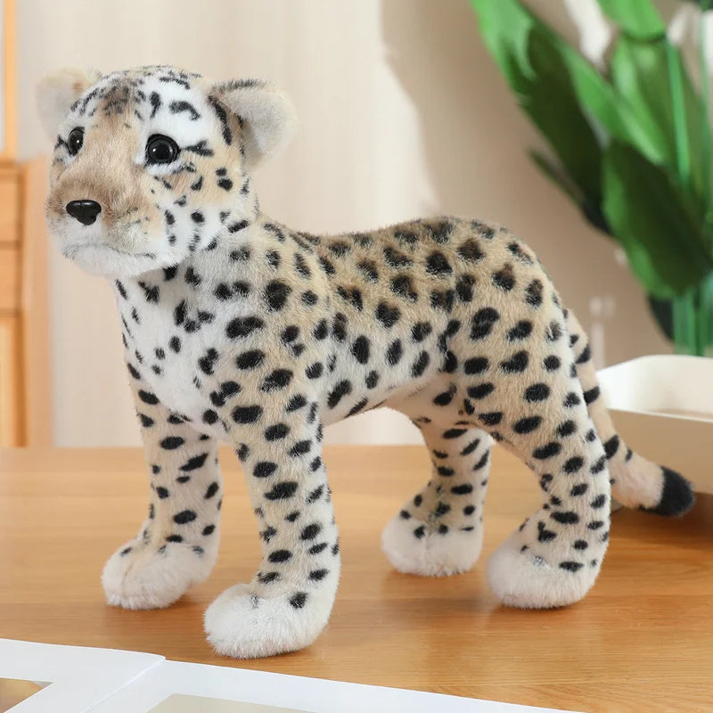 New Simulation Lion Tiger Leopard Plush Toys Home Decor Stuffed Cute Animals Dolls Gift For Children Birthday Christmas