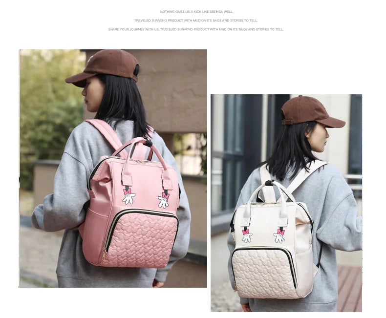 Personalized Name Mommy Bag Multi-functional Double Shoulder Storage Diaper Backpack for Outdoor Traveling Mom Gift