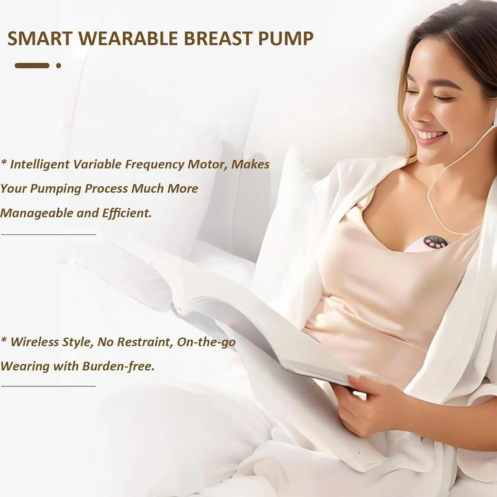 Upgrade Electric Breast Pump Handsfree With UV Sterilize & Heating Base BPAFree Silent Invisible Portable Double Breastmilk Pump