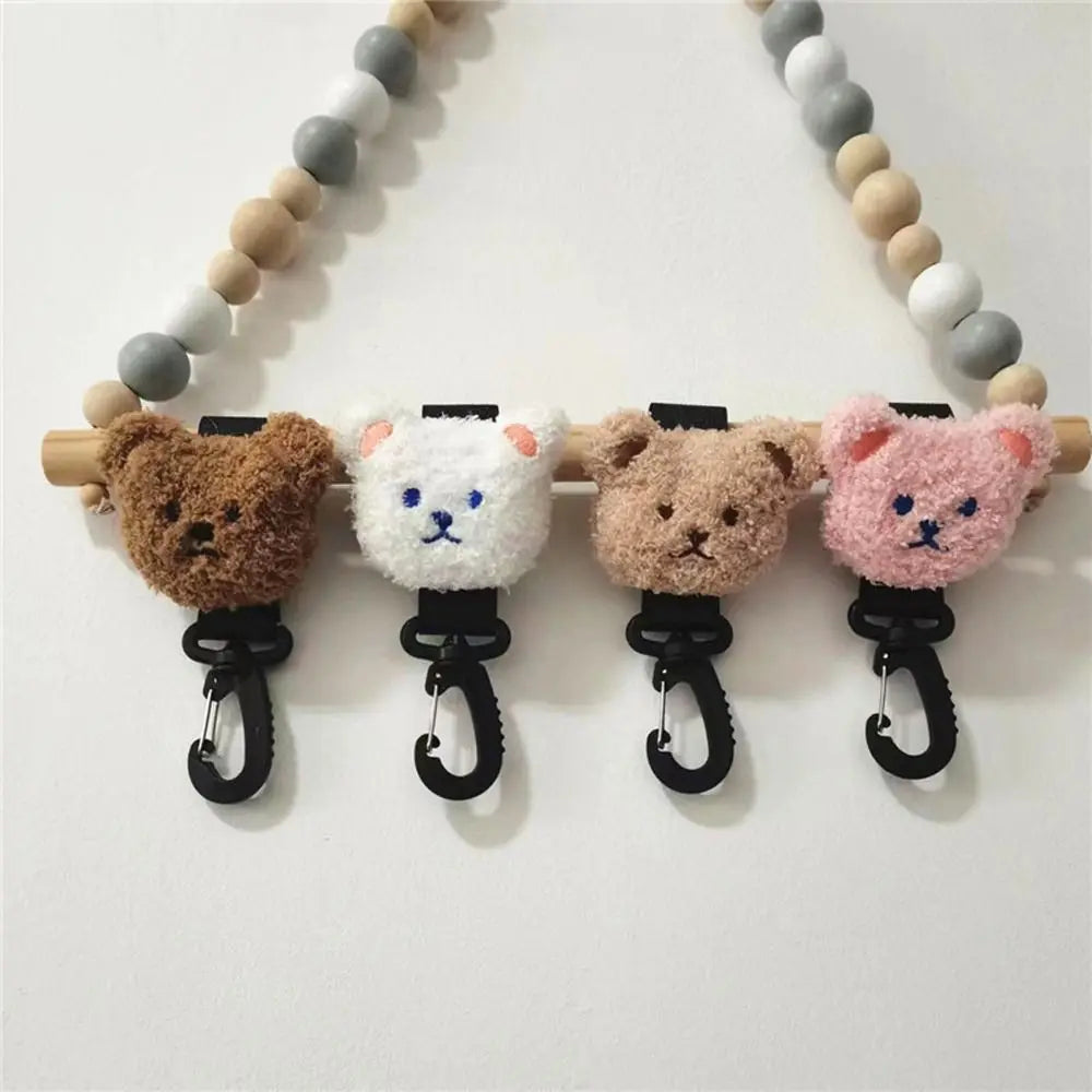 Adjustable Embroidery Cute Pram Hook  Bag Hanging Hook Stroller Accessory Baby Stroller Organizer Hook Stroller Hooks