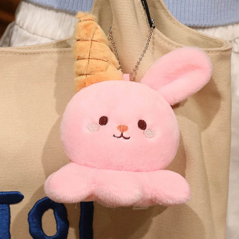 Hot 1pc 15cm Ice Cream Octopus Small Animal Plush Doll Head Sweet Cone Decor Seal Duck Rabbit Fox Toy Backpack Child Friend Gift