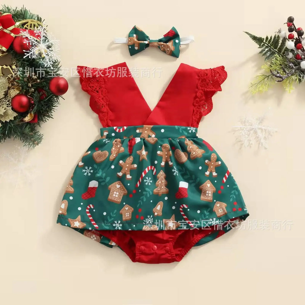 Baby Girl Dress New 2-piece Red Flower Baby Clothing Newborn Girl Lace Dress Princess Skirt Clothing 0-24M Princess Dress