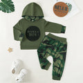 Baby Boy Camouflage Set Army Green Mom's Boy Letter Printed Top+Camouflage Pants Set for 0-3 Year Baby Boys Spring  Autumn Set