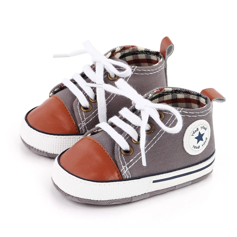 Carter's Baby Shoes First Walker Canvas Sneakers Non Slip Soft Sole For Toddlers