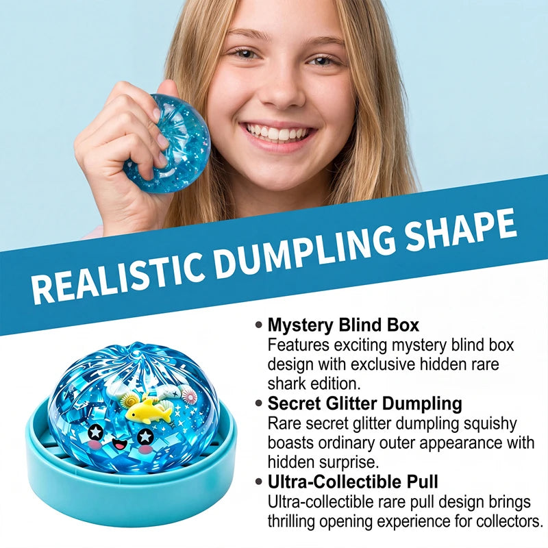 Ocean Halloween Ghost DumplingsToy Soft Slow Resilience Squishy Toy Fidget with Steamer Steamed Stuffed Bun Squishy Pinch Le
