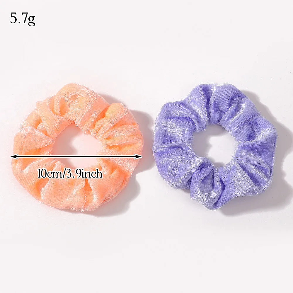 16pcs/set Velvet Round Frame Flexible Hair Ring for Girl Hair Holder Horsetail Head Rope Rubber Strapping Hair Accessories Gifts