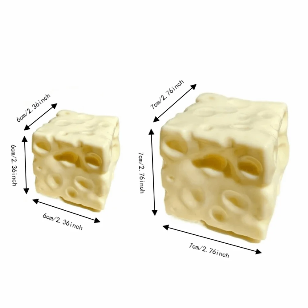 Slow Rising Cheese Squishy Toy Slow Rebound Soft Cheese Shape Squishy Toy Stretchy Moldable Simulated Butter Squeeze Toy