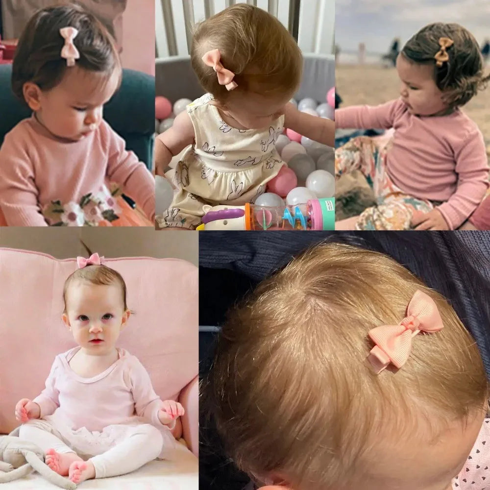 50Pcs 2inch Grosgrain Ribbon Hair Bows Clips for Girls Handmade Bowknot Hairpins Headwear Kids Baby Hair Accessories