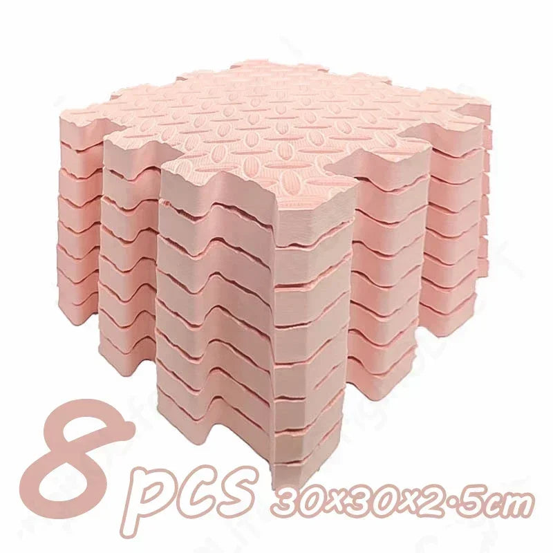 Baby Crawling Play Mat Nonslip Puzzle Gym Mat 8 Pcs 2.5cm Thick for Childrens Room Eco Friendly