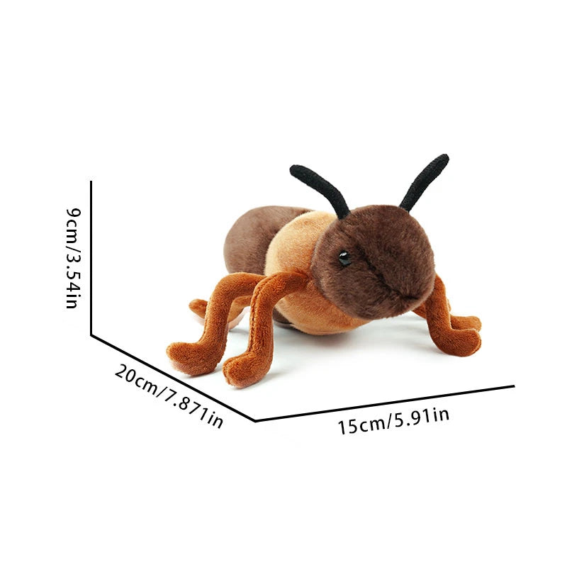 Wholesale 1pcs 6 Kinds Of Insects Plush Toys Lifelike Butterfly Ant Bee Ladybug Mantis Spider Funny Simulated Insect Model Doll