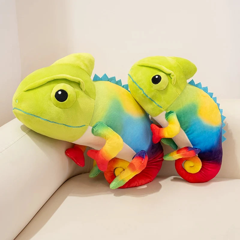 Hot 2026 New Cute Chameleon Plush Toys Stuffed Chubby Cartoon Crawling Lizard Doll Warm Soft Home Throw Pillow Funny Kids Gift