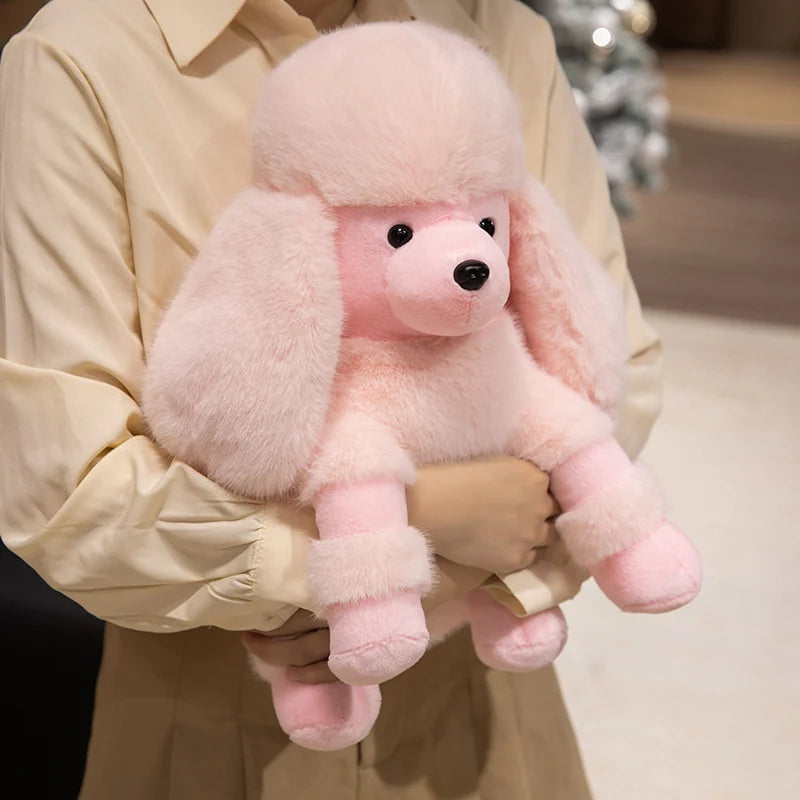 Hot Simulation Color Small Bell Poodle Plush Toys Doll Stuffed Soft Animal Fluffly Curly Hair Dog Lifelike Puppy For Kids Gifts