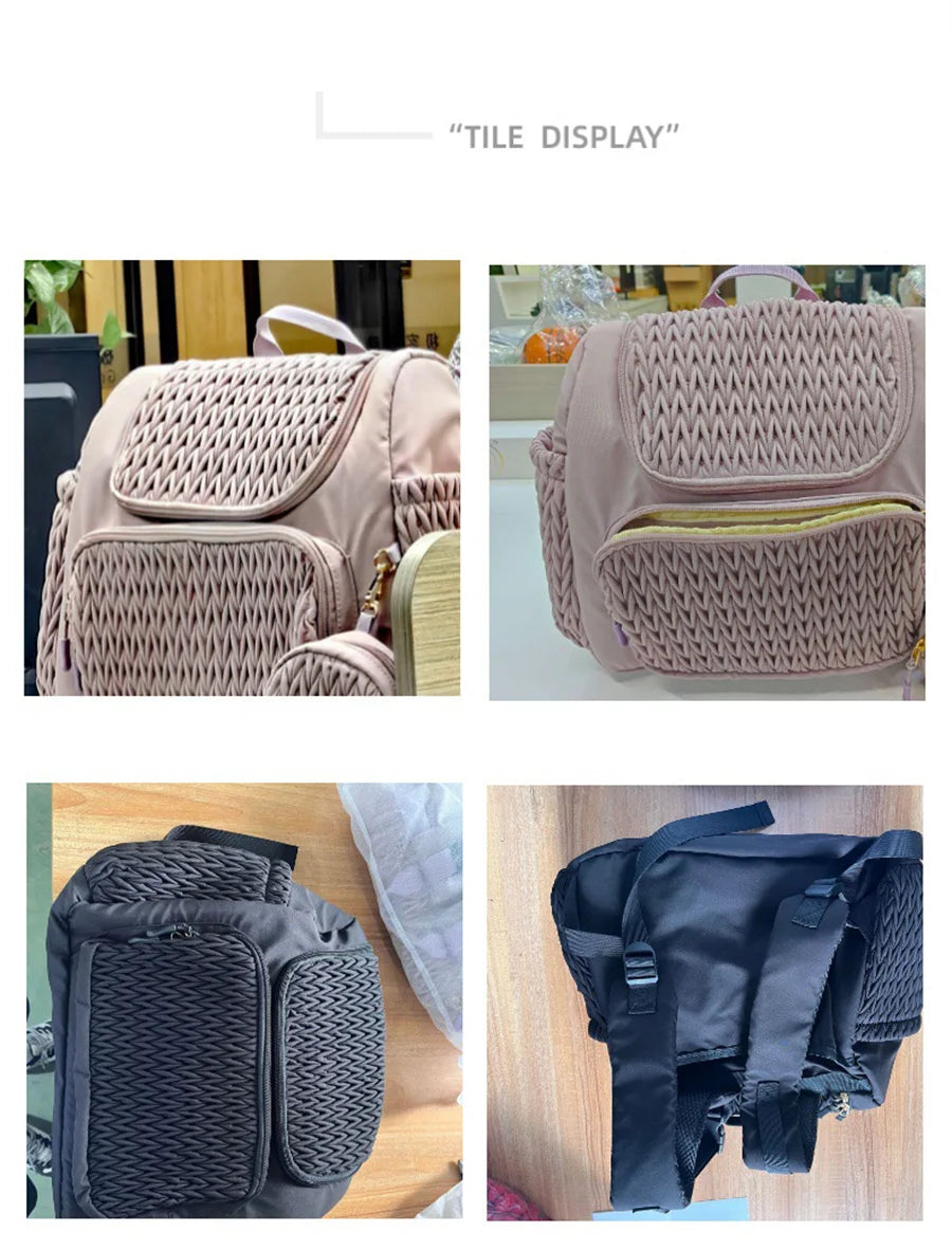 Mommy Diaper Bag Backpack Baby Stroller Organizer Large Capacity Travel Maternity Bag with Insulated Bottle Pockets Changing Pad