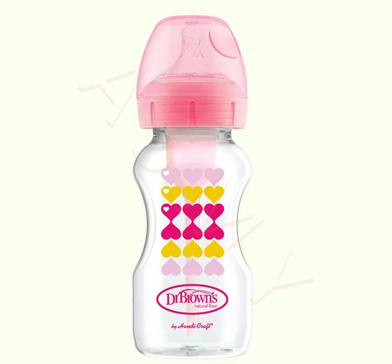Dr. Brown's newborn baby bottle / 150ML  270ML  / wide diameter/Color printing children's milk bottle