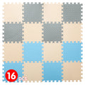 0.4 Inch/16pcs Thick Square Puzzle Mat ,30*30cm EVA Foam Baby Play Mat for Children Room Activities, Red/Yellow/Blue/Green