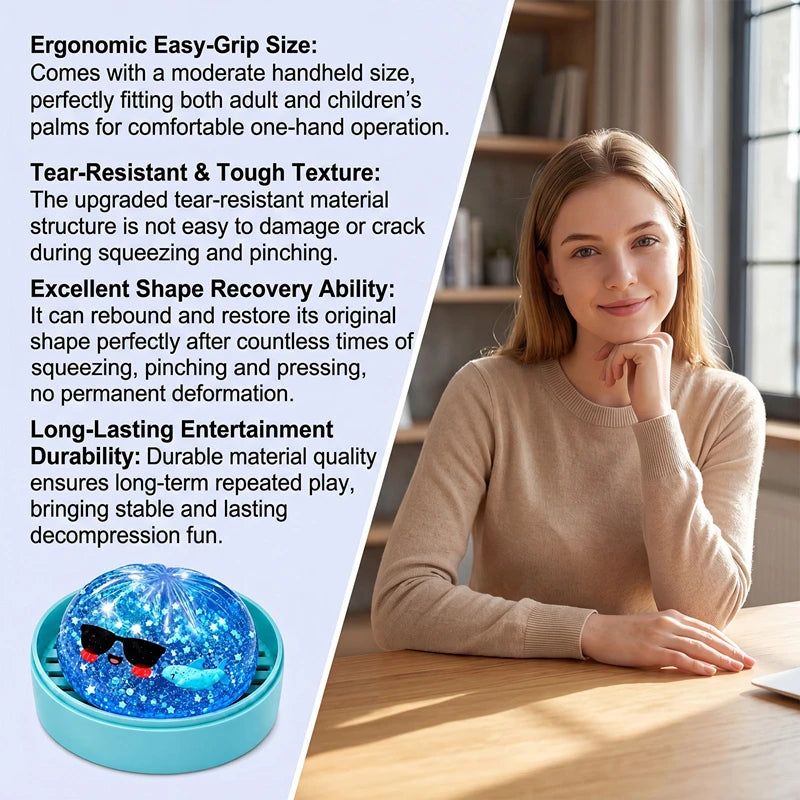 Ocean Halloween Ghost DumplingsToy Soft Slow Resilience Squishy Toy Fidget with Steamer Steamed Stuffed Bun Squishy Pinch Le