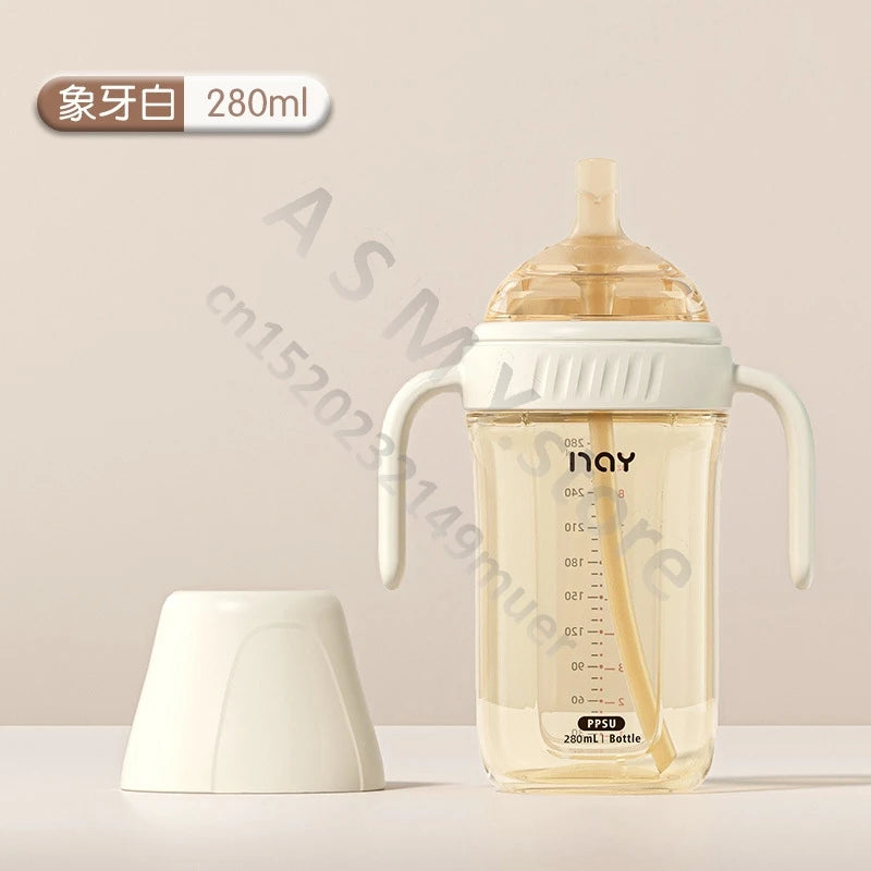 PPSU Anti Bloating Baby Bottle Wide Caliber With Silicone Nipple 150ml 180ml 280ml