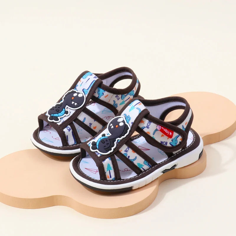 2025 Baby Sound Shoes Toddler Prewalking Summer Sandal High Quality Cute Animal for Boys and Girls Kid Squeaky Sneaker MY2402