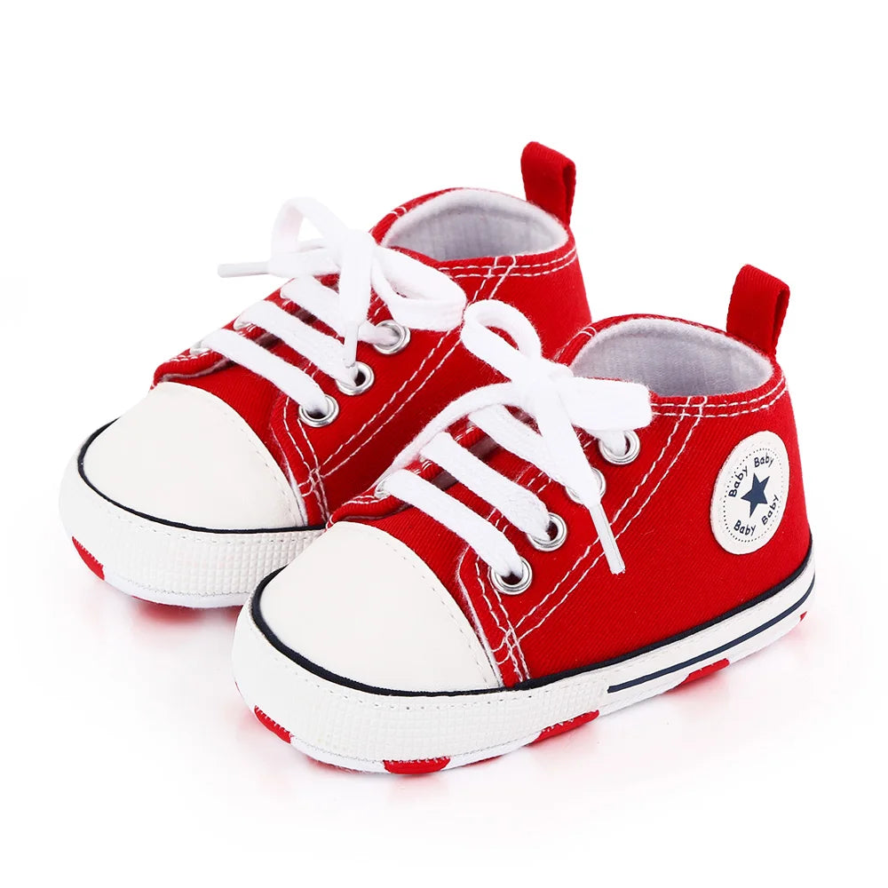 Carter's Baby Shoes First Walker Canvas Sneakers Non Slip Soft Sole For Toddlers