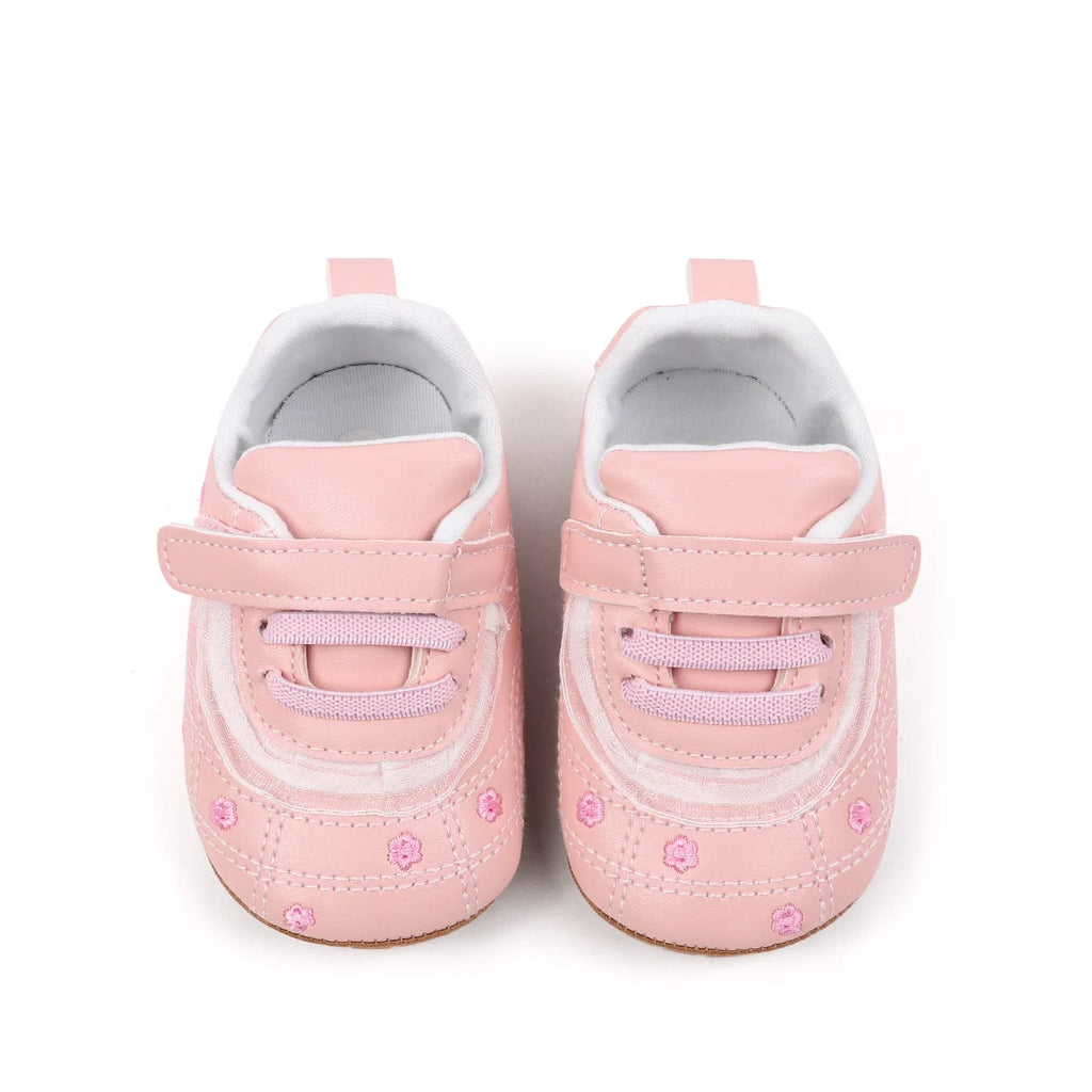 Baby Boys And Girls First Walking Toddler Shoes High Quality Baby Sneaker For 0-18 Months Spring And Autumn Soft TPR Sole