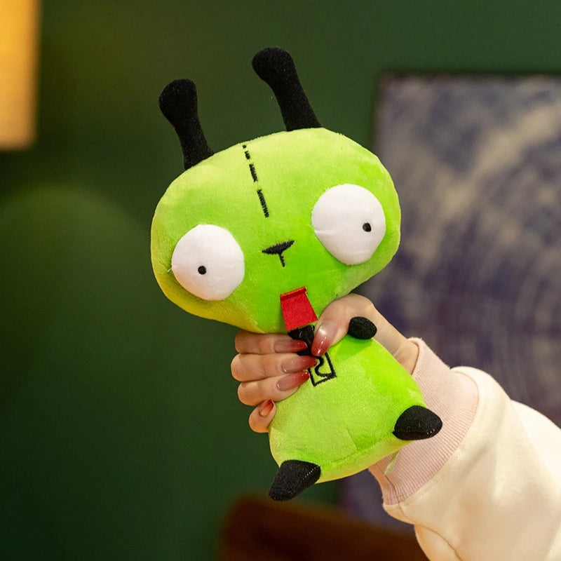 Hot 25cm Alien ET 3D Eyes Green Invader ZIM GIR Dog Plush Figure Toy Soft Stuffed Collectible Christmas Gift Toys for Children
