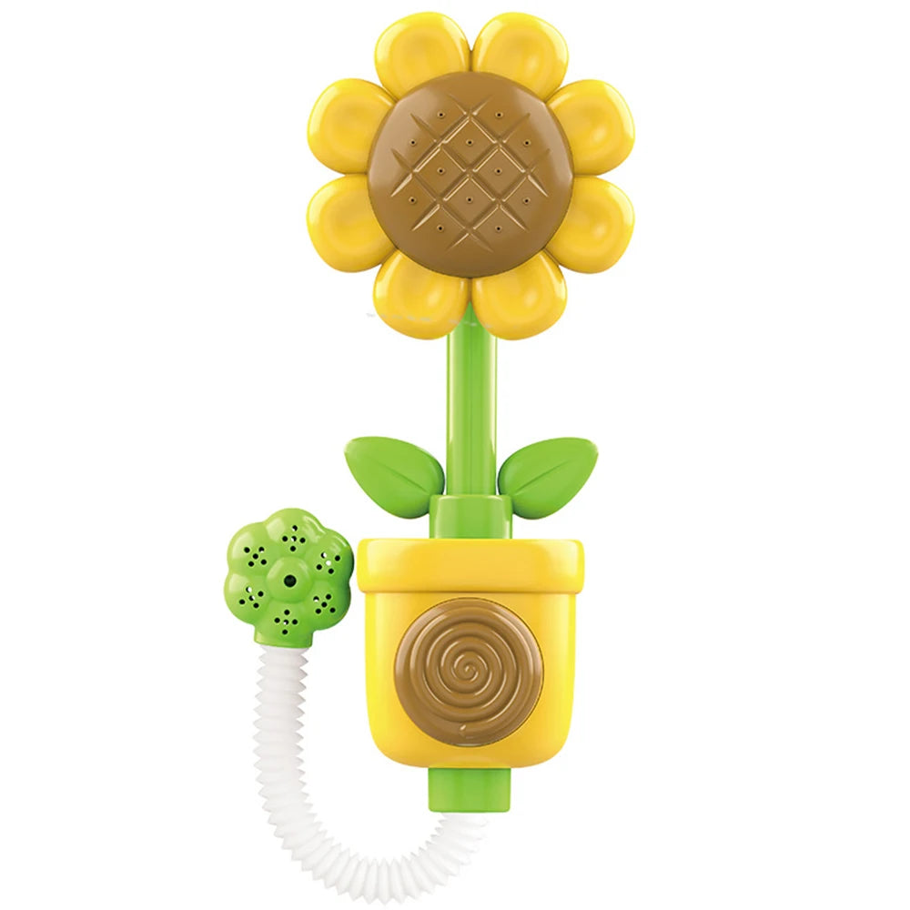 Baby Sunflower Shower Bath Toy Sprinkler Head Spray Water Shower Swim Pool Bathing Bath Ball With Manual Device For Kids Gift