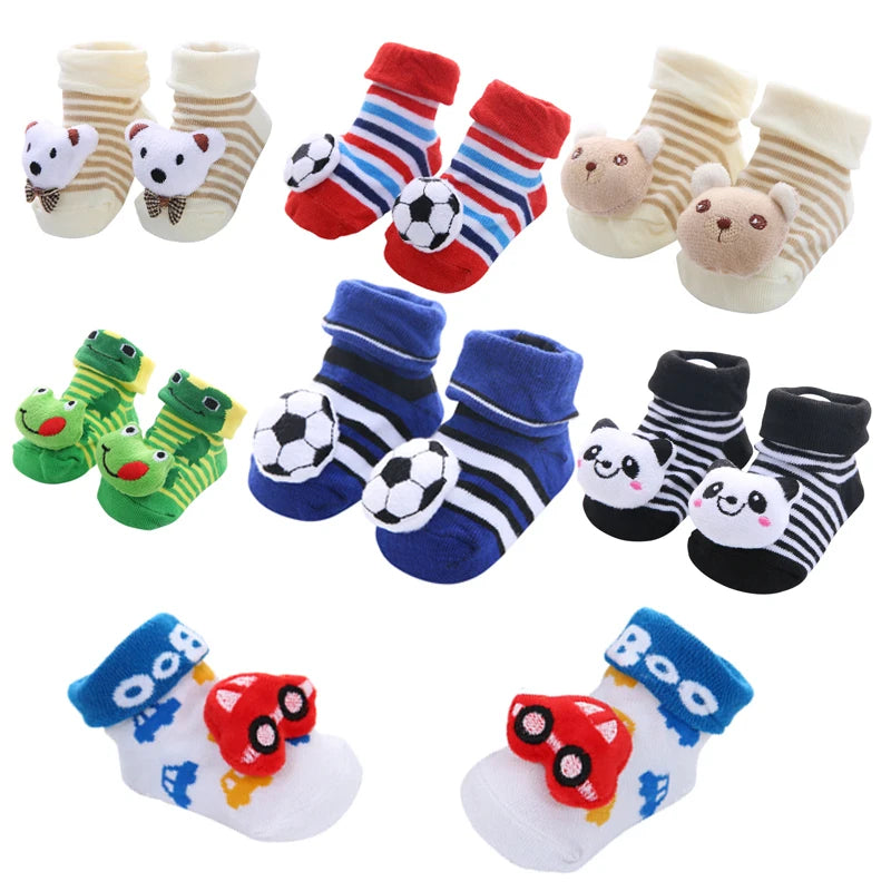 Baby Socks Girls Boys Newborn Accessories Cartoon Animals Kids Gift Clothes Children Infant Toddlers Stuff Anti Slip Toy Clothes