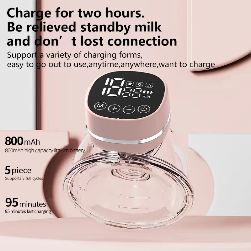 Upgrade Wearable Breastfeeding Pump Wearable Breast Pump Household Electric Breast Pump Handsfree Comfort Milk Collector 5 Modes