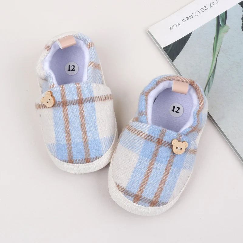 2025 Spring And Autumn Baby Boys And Girls First Walking Toddler Shoes With Fashion Color Block Design And Soft TPR Sole