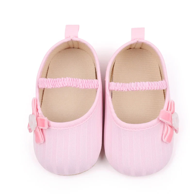 2025 Spring And Autumn Baby Girls First Walking Indoor Outdoor Toddler Shoes With Cute Design Soft And Comfortable Sole For 0-18