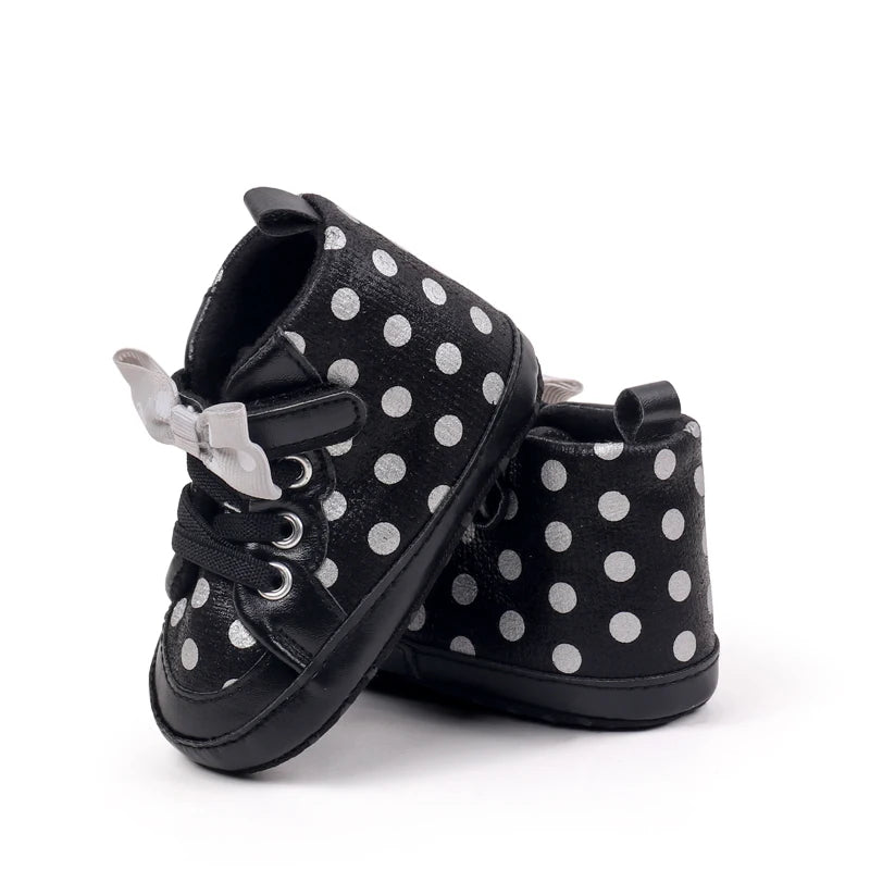 Baby Girl Spring and Autumn Butterfly Bowknot Soft Sole Comfortable Prewalker Shoes Indoor Outdoor Walking Shoes First Walkers
