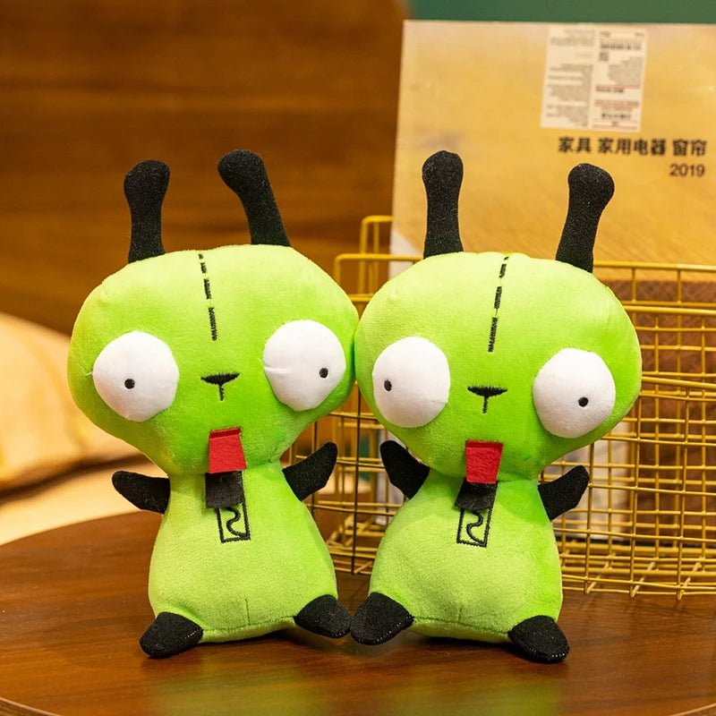 Hot 25cm Alien ET 3D Eyes Green Invader ZIM GIR Dog Plush Figure Toy Soft Stuffed Collectible Christmas Gift Toys for Children