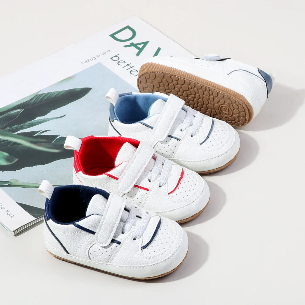 2025 New Style Baby Unisex First Walking Indoor Outdoor Toddler Shoes For 0-18Months With High Quality PU Leather And TPR Sole