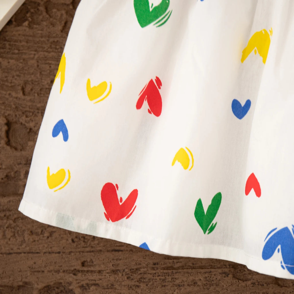 Send A Cartoon Ornament  Summer Cotton Comfortable Fashion Lovely Baby Girl Dress Korean Style Casual Toddler Beach Dress