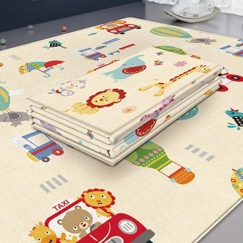 Double-sided New Baby Folding Crawling Activity Mat Children's Carpet Soft Foam Pad Kids Cartoon Waterproof Crawling Game Carpet