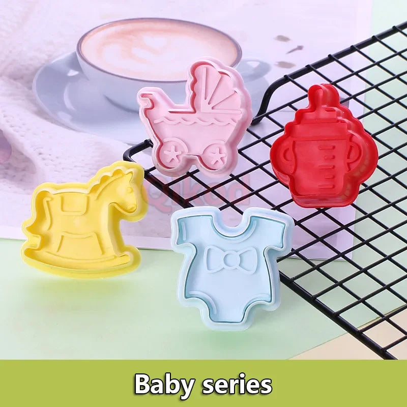 Montessori 3D Animal And Vegetable Mold Tool Set For Play Dough Plasticine 4 Piece Kit