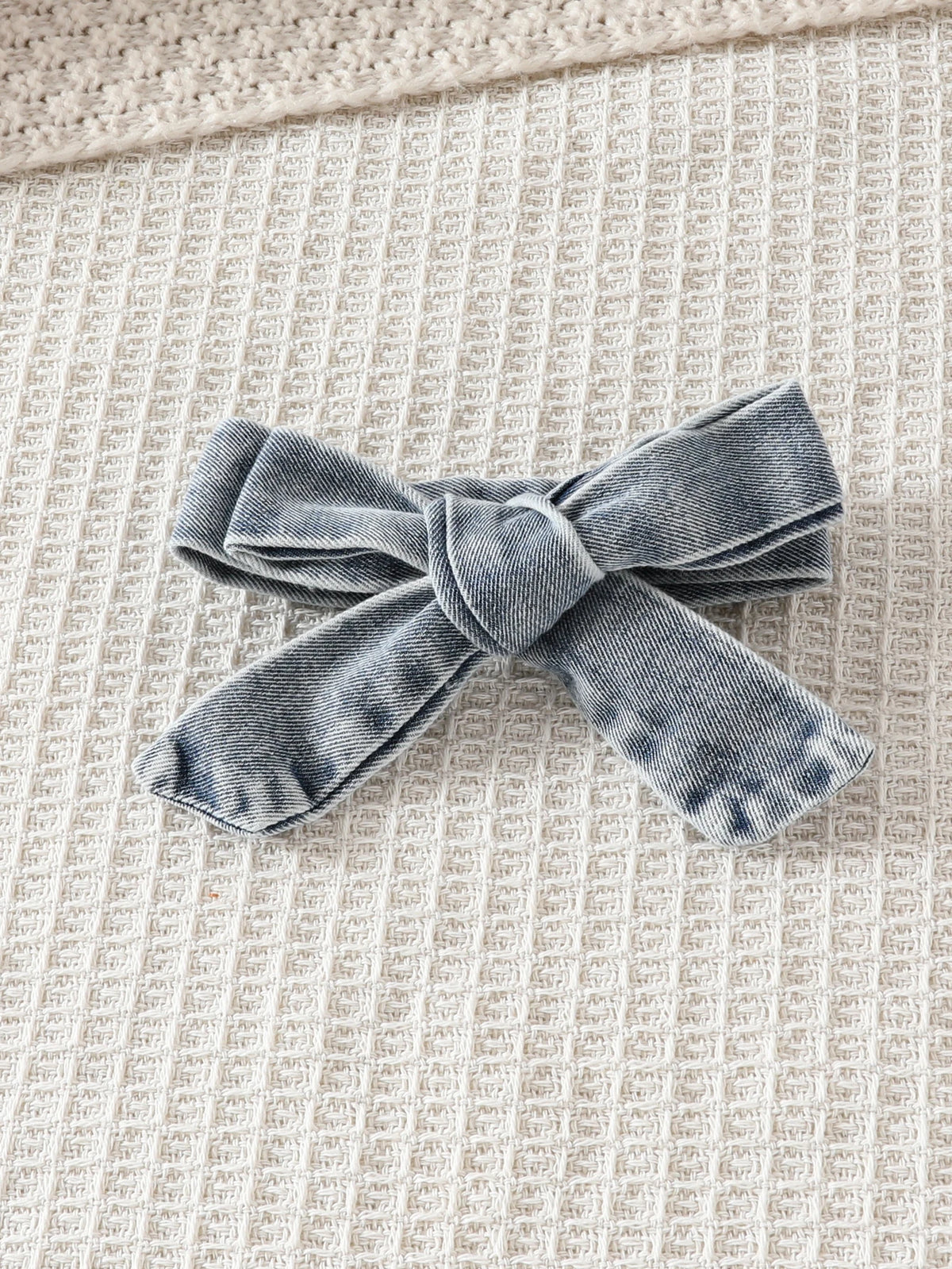Baby Summer Casual Denim Overalls + Denim Hairband with Adjustable Straps And Lace Trim Shoulder Straps for Comfortable Fit