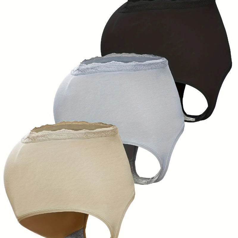 3Pcs Womens Seamless Maternity Shapewear Belly Support Panties High Waisted Pregnancy Body Shaper Underwear Brace Briefs