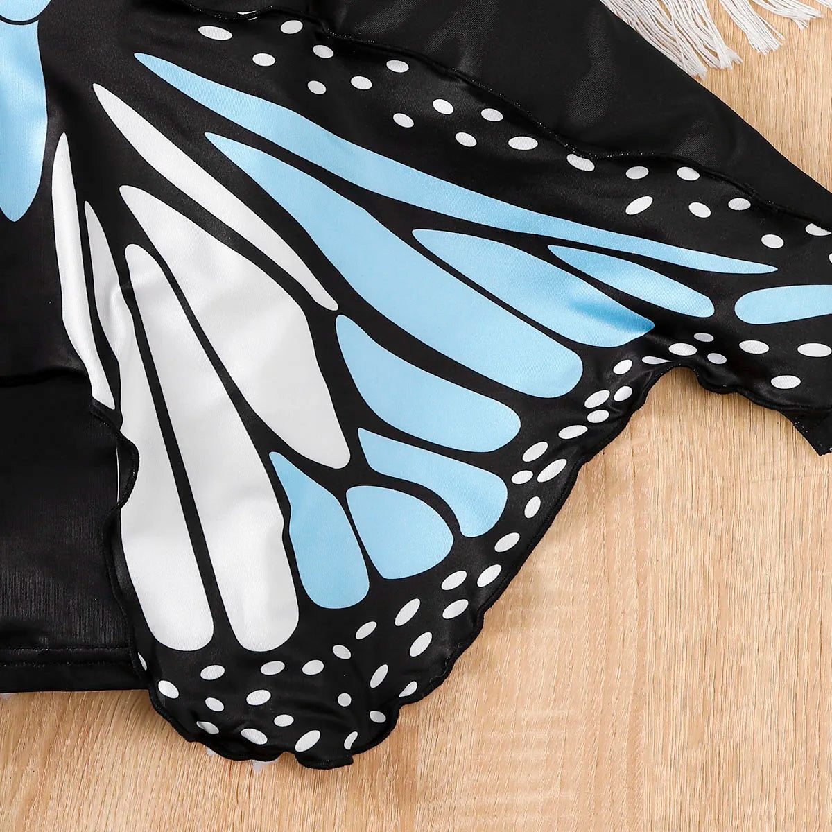 4-7 Year old Girls' Long sleeved Shirt Blue Butterfly Print Role-playing shirt, Children's girls' Autumn Performance Costume