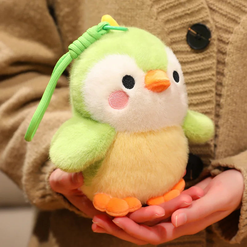 Wholesale 16cm Fluffy Pretty Bird Doll Cartoon Kawaii Pet Plush Toy Lifelike Little Pendants Car Bags Decor Keychain Kid Gift