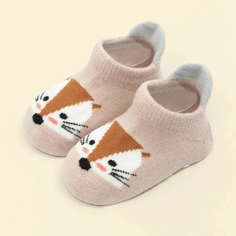 6 Pairs/Lot Cotton Baby Anti-slip Boat Socks